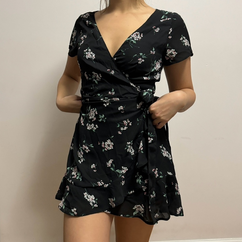 Abercrombie and Fitch floral wrap dress